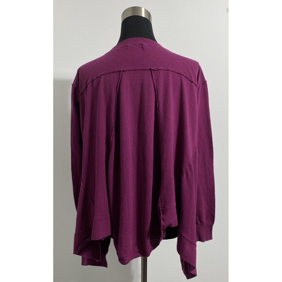 Ruti Shirt Womens XS/S Pink Cotton Spandex Stretch Sharkbite Asymmetrical Flowy - Picture 3 of 8